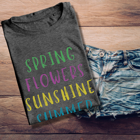 Spring Flowers Sunshine Summer Crewneck T-Shirt-Unisex